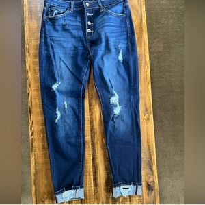 KanCan Boys Town high rise distressed jeans sz 15/31